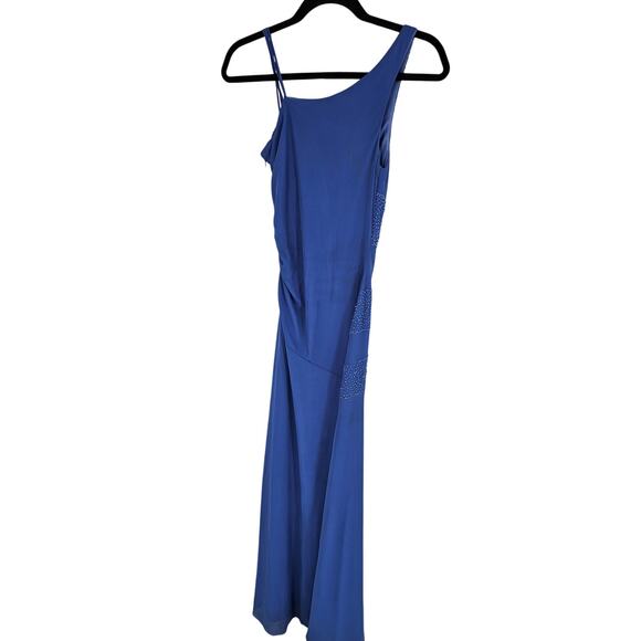 Y2K City Triangles Women's Sleeveless Purple Beaded Maxi Polyester Dress Size 5 - Picture 5 of 5